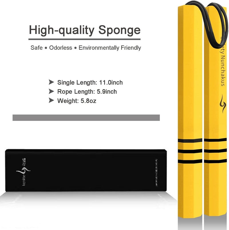 Marcolo Nunchucks Upgraded Safe Foam Practice Nunchucks for Kids and Adults, Safe and Durable Nunchucks for Beginners and Professionals - Image 3